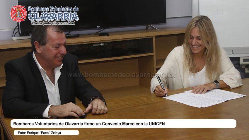 Bomberos Voluntarios de Olavarría firmo un Convenio Marco con la UNICEN