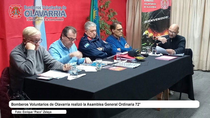 Bomberos Voluntarios de Olavarría realizó la Asamblea General Ordinaria 72°