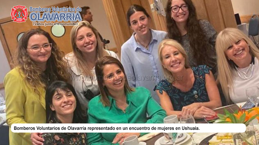Representante de la Subcomisión de Damas de Bomberos Voluntarios de Olavarría fue invitada a un encuentro de mujeres en Ushuaia.