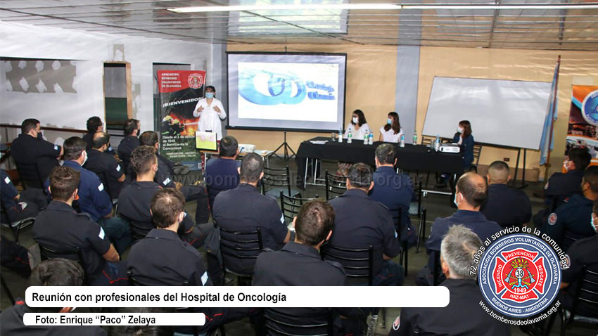 Profesionales del Hospital de Oncología realizaron una capacitación al Cuerpo de Bomberos Voluntarios