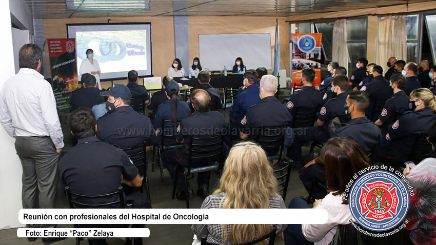 Capacitación al Cuerpo de Bomberos Voluntarios a cargo de profesionales del Hospital de Oncología