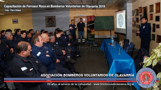 Capacitación de Ferrosur Roca en Bomberos Voluntarios de Olavarría
