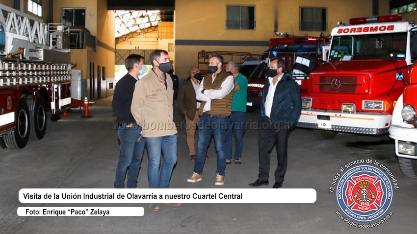 Bomberos Voluntarios recibió la visita de la Unión Industrial de Olavarría