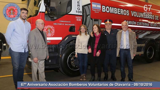Acto por los 67º aniversario de Bomberos Voluntarios de Olavarría