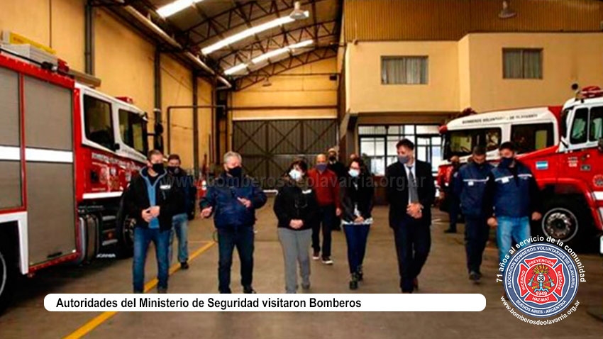 Autoridades del Ministerio de Seguridad visitaron Bomberos