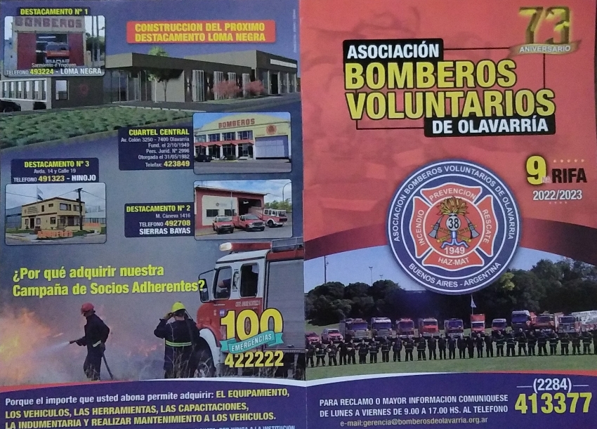 Se lanzo la 9º rifa anual de Bomberos Voluntarios de Olavarría