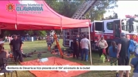 Bomberos de Olavarría se hizo presente en el 154° aniversario de la ciudad