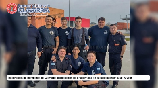 Integrantes de Bomberos de Olavarría participaron de una jornada de capacitación en Gral. Alvear
