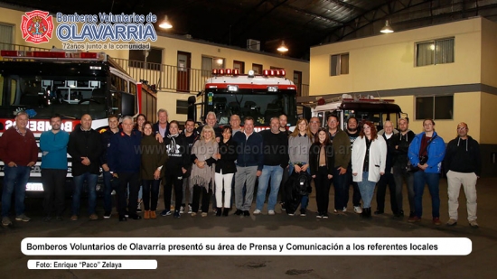 Bomberos Voluntarios de Olavarría presentó su área de Prensa y Comunicación a los referentes locales