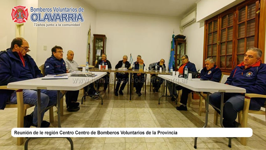 Bomberos de Olavarría participó de la reunión de la región Centro Centro de Bomberos Voluntarios de la Provincia