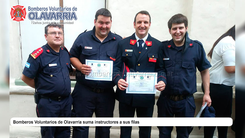 Bomberos Voluntarios de Olavarría suma instructores a sus filas