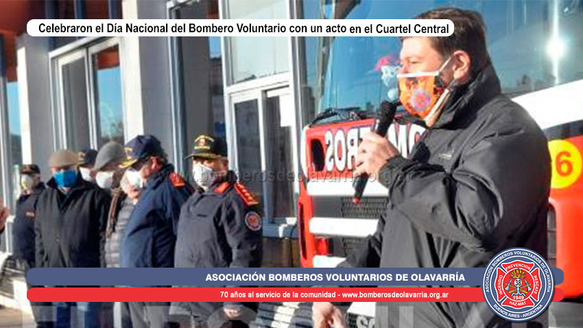 Celebraron el Día Nacional del Bombero Voluntario con un acto en el Cuartel Central