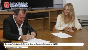 Bomberos Voluntarios de Olavarría firmo un Convenio Marco con la UNICEN