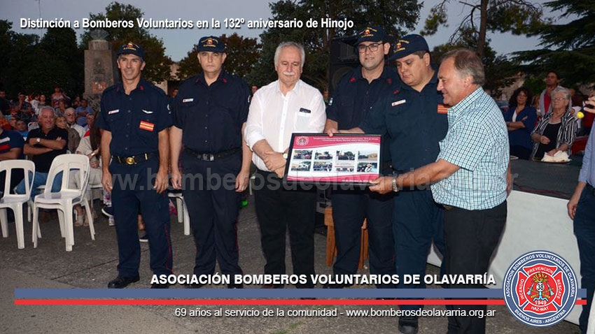 Distinción a Bomberos Voluntarios en la 132º aniversario de Hinojo