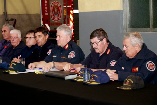 Primera instrucción del año en Bomberos Voluntarios de Olavarría