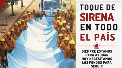 Sirenazo de todos los Bomberos Voluntarios del país