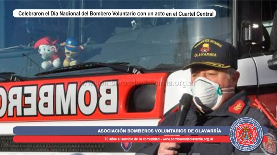 Celebraron el Día Nacional del Bombero Voluntario con un acto en el Cuartel Central