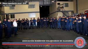 Última capacitación anual en bomberos de Olavarría