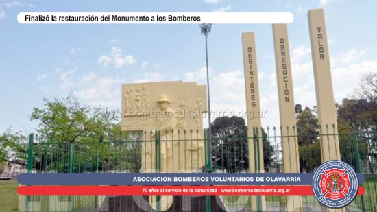 Finalizó la restauración del Monumento a los Bomberos
