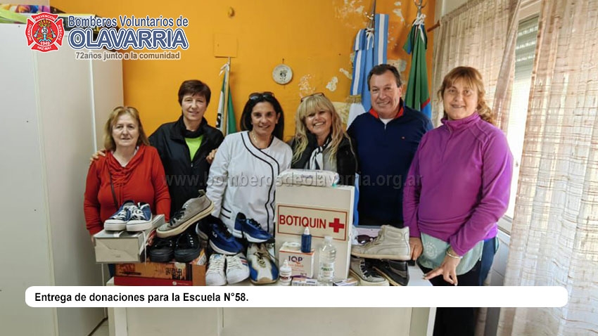 La Subcomisión de Damas de Bomberos Olavarría realizó un recorrido por la Escuela N°58