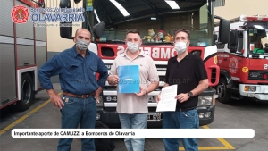 Importante aporte de CAMUZZI a Bomberos de Olavarría