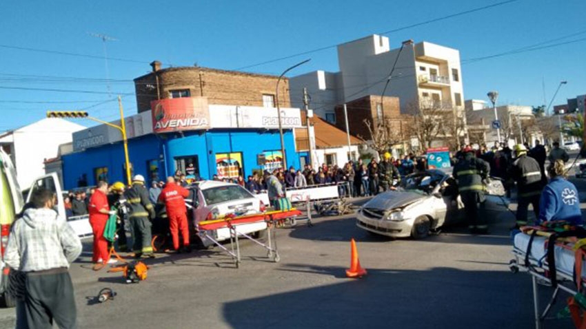 Simulacro de accidente con motivo del Día Nacional de Seguridad Vial