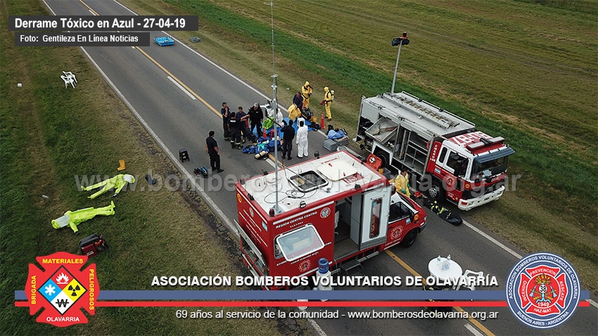 Actuación del grupo especial Haz-Mat en derrame tóxico