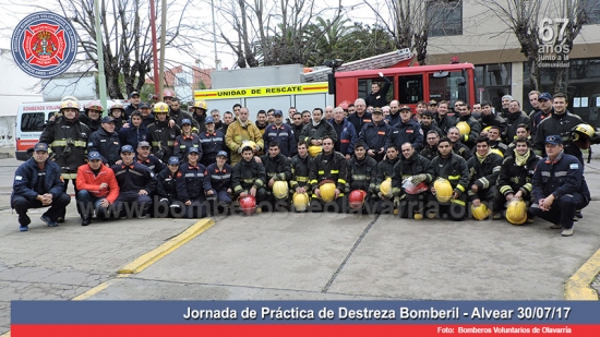 Jornada de Práctica de Destreza Bomberil en Alvear