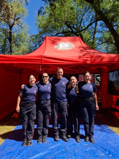 Bomberos de Olavarría participaron de talleres de RCP en el Encuentro Nacional organizado por Ola Rosa