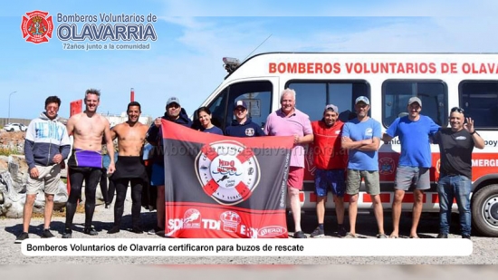 Bomberos de Olavarría certificaron para buzos de rescate