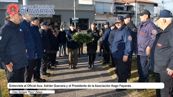 Entrevista a Adrián Guevara Oficial Aux. de Dotación y Hugo Fayanás Presidente del Consejo Directivo de Bomberos Voluntarios de Olavarría