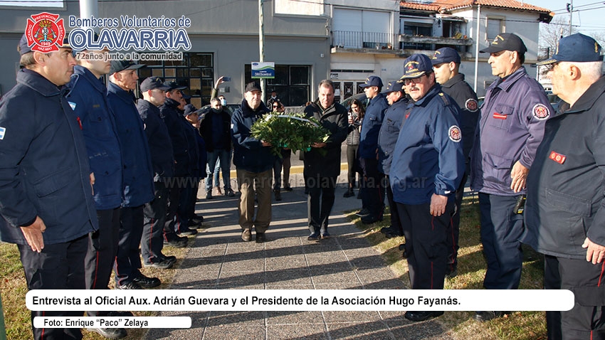 Entrevista a Adrián Guevara Oficial Aux. de Dotación y Hugo Fayanás Presidente del Consejo Directivo de Bomberos Voluntarios de Olavarría
