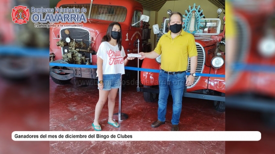 Ganadores del mes de diciembre del Bingo de Clubes