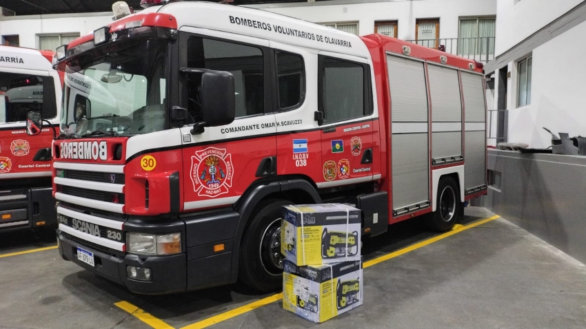 Nuevos generadores para fortalecer la operatividad del cuartel - Bomberos Olavarría