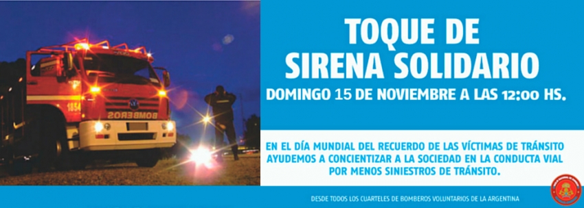 Toque de sirena solidario en todo el país